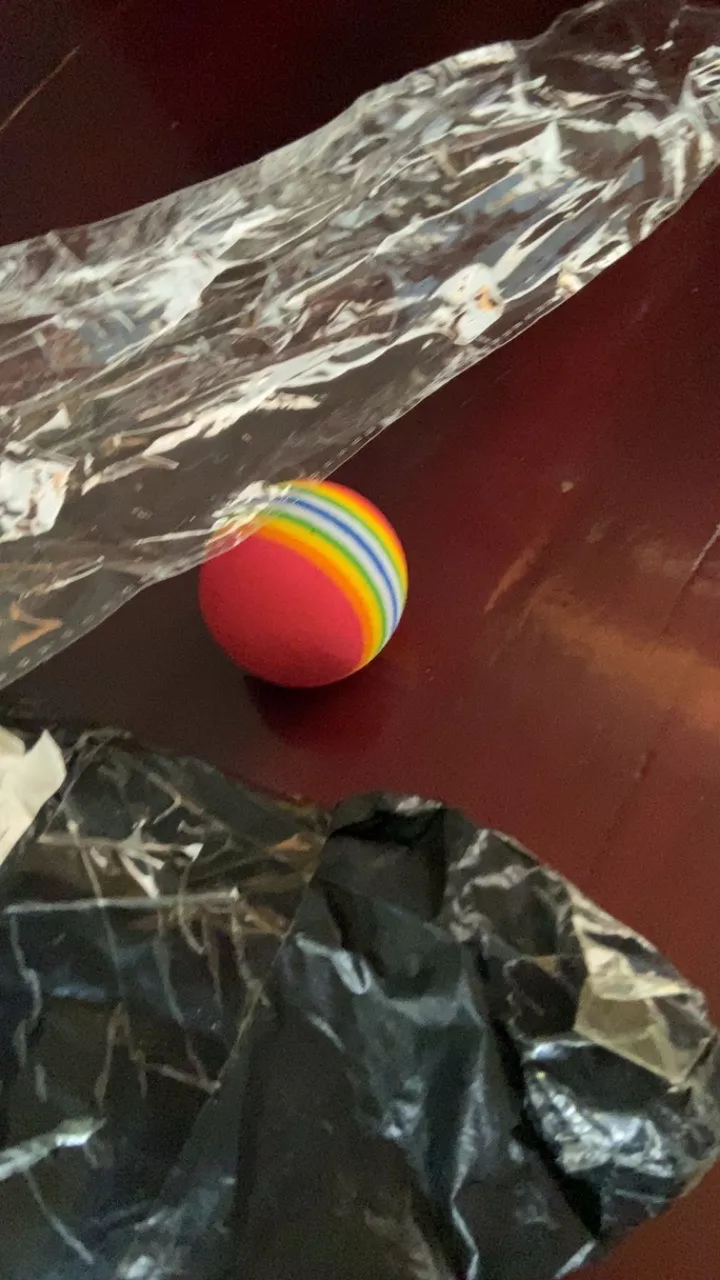 Convenient Rainbow Rainbow Ball Toy For Cats photo review