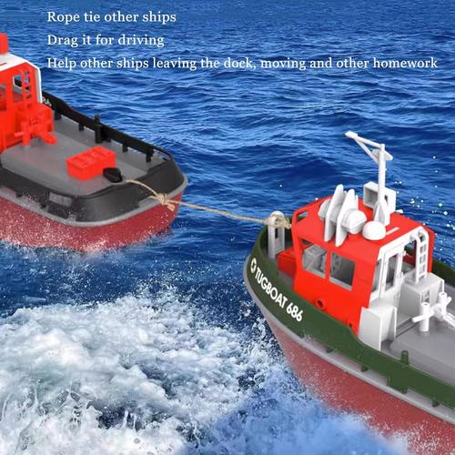 Remote Control Powerful Dual Motor Tugboat Boat For Kids