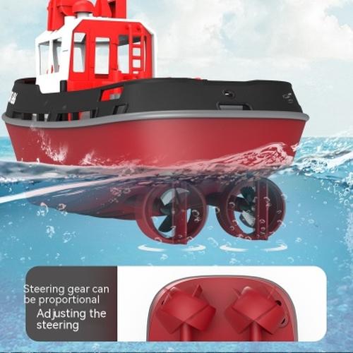 Remote Control Powerful Dual Motor Tugboat Boat For Kids