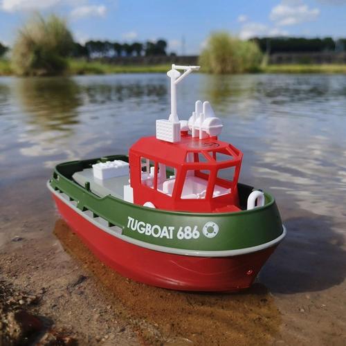 Remote Control Powerful Dual Motor Tugboat Boat For Kids