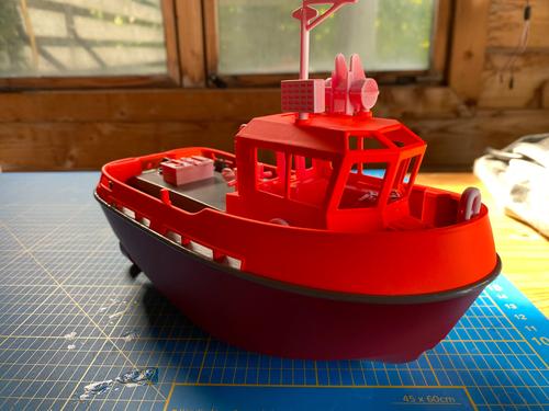 Remote Control Powerful Dual Motor Tugboat Boat For Kids photo review