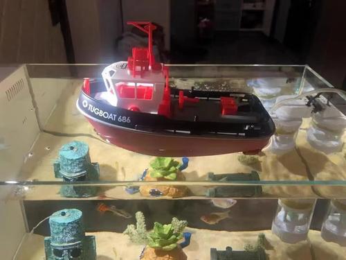 Remote Control Powerful Dual Motor Tugboat Boat For Kids photo review