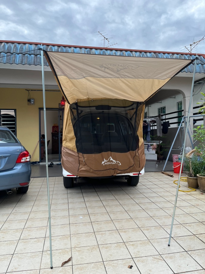 Car Trunk Tent for SUV Camping, BBQ, Tour, Rainproof and Sunshade photo review