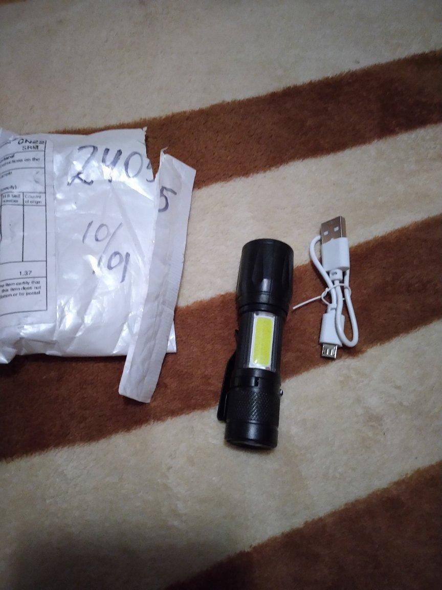 Rechargeable Tactical Flashlight 3.0 - Mini Telescopic COB Glare LED Flashlight photo review