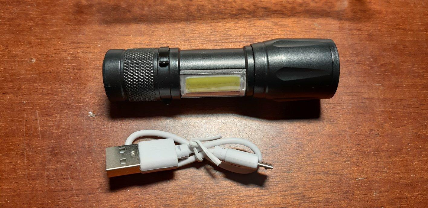 Rechargeable Tactical Flashlight 3.0 - Mini Telescopic COB Glare LED Flashlight photo review