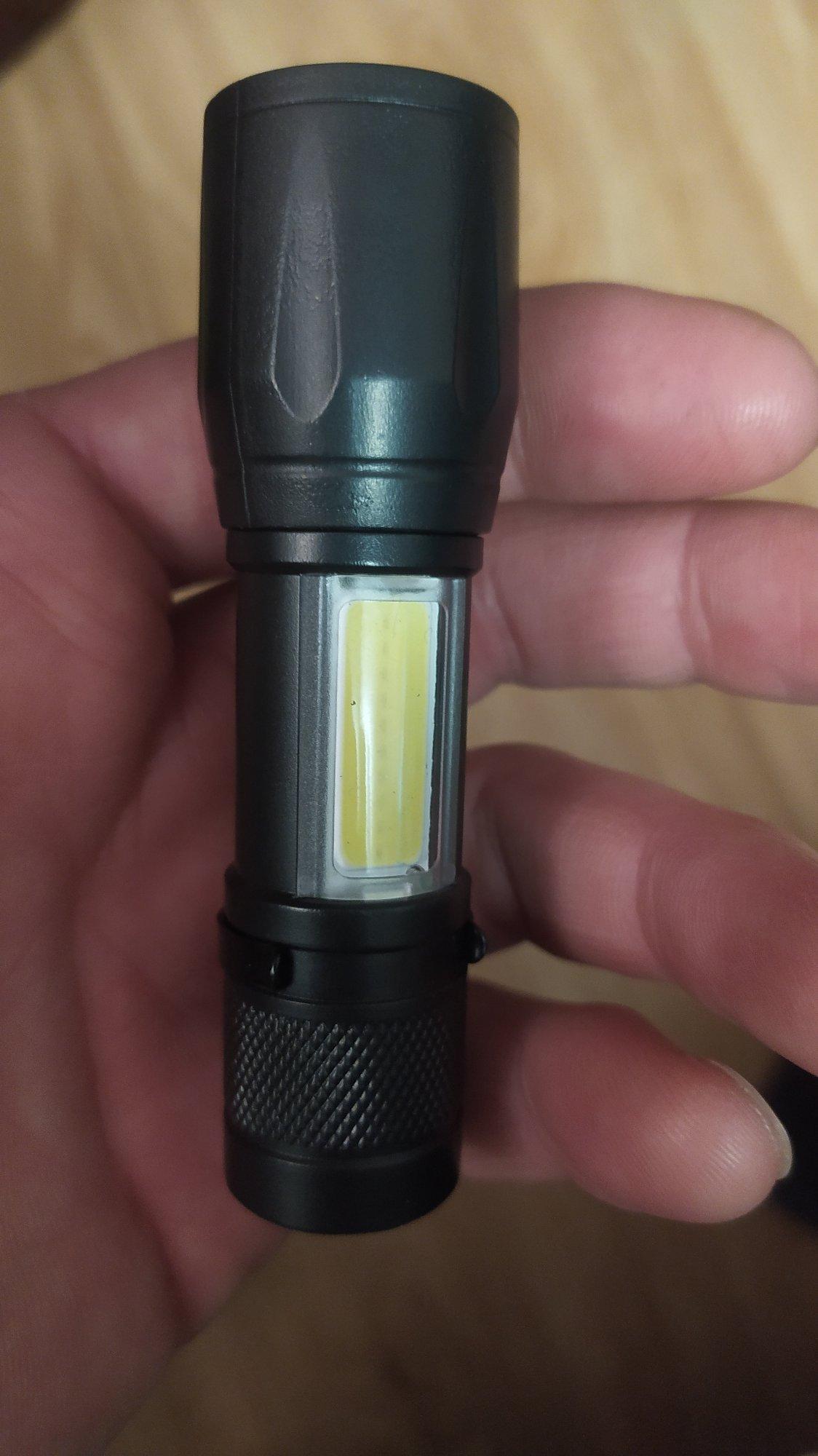 Rechargeable Tactical Flashlight 3.0 - Mini Telescopic COB Glare LED Flashlight photo review