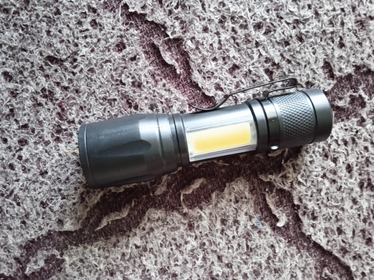 Rechargeable Tactical Flashlight 3.0 - Mini Telescopic COB Glare LED Flashlight photo review