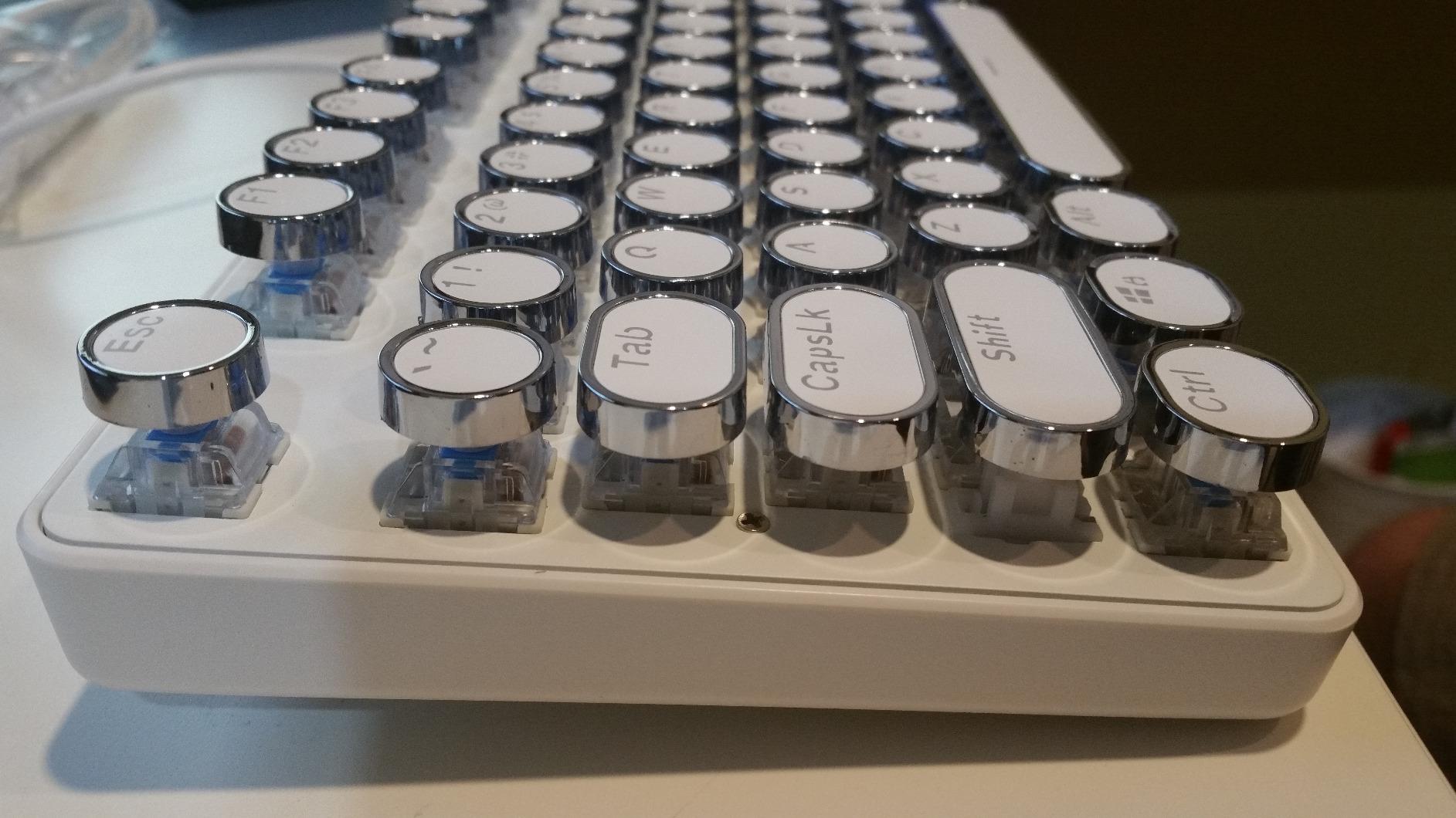 Retro Typewriter Keyboard Keycaps, White photo review