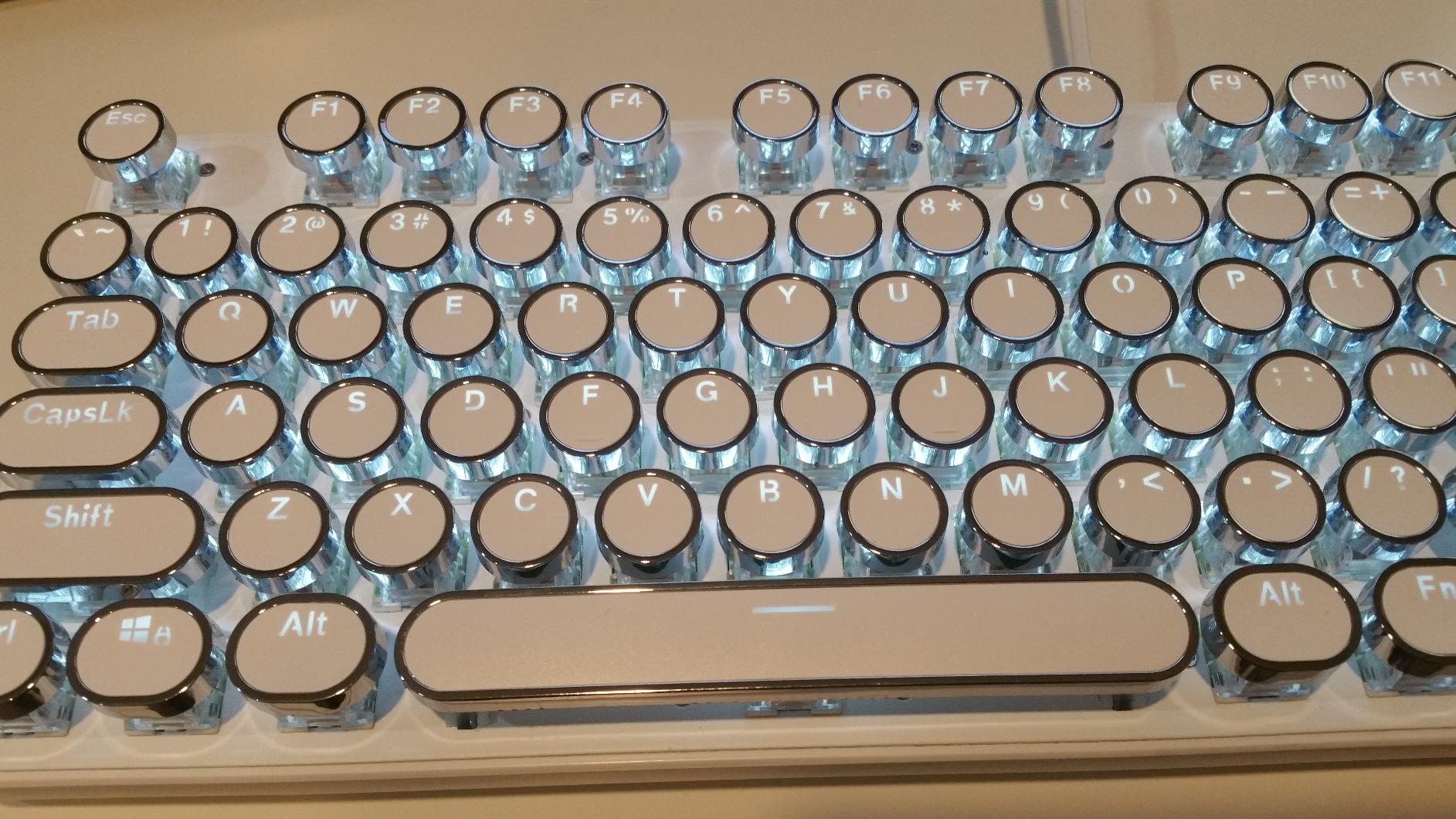 Retro Typewriter Keyboard Keycaps, White photo review