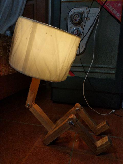Creative Robot Wooden Table LED Flexible Living Room Table Lamp photo review