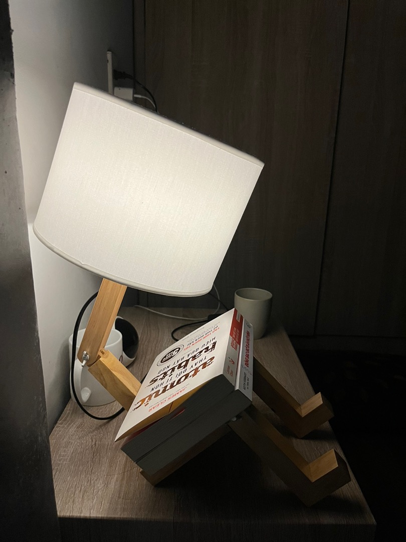 Creative Robot Wooden Table LED Flexible Living Room Table Lamp photo review