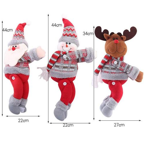 Santa Claus Elk Christmas Curtain Buckle Doll Ornament For Home Decoration