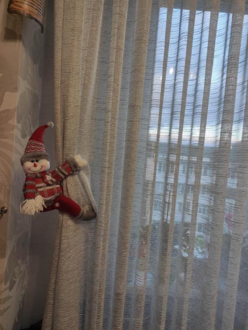 Santa Claus Elk Christmas Curtain Buckle Doll Ornament For Home Decoration photo review