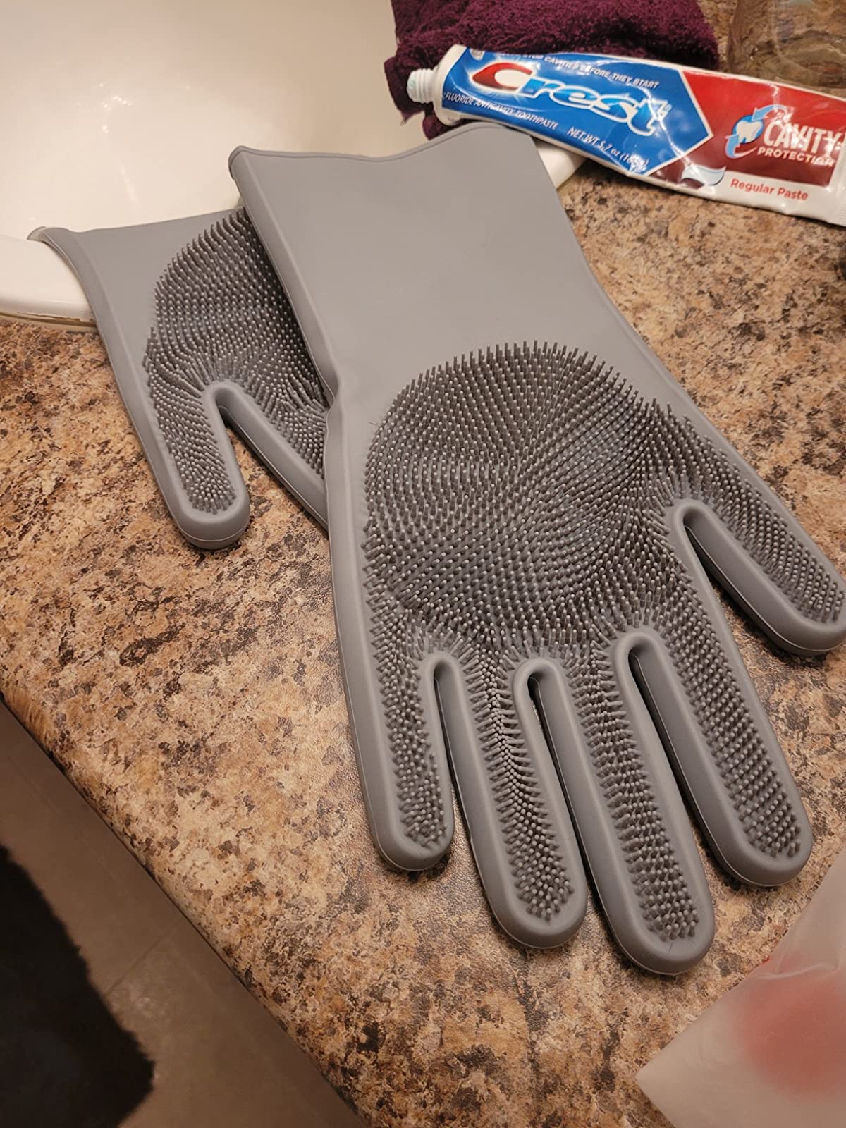 Scrubbing Gloves Dishwashing Cleaning Gloves photo review