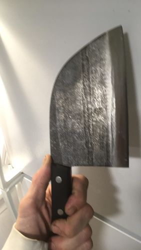 Chef's Cleaver for Meat Cutting, Hand-forged Stainless Steel photo review