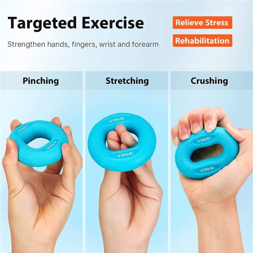 Silicone Hand Grip Trainer for Finger Strengthening