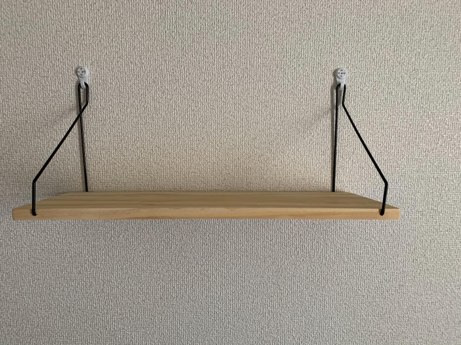 Simple Iron Wood Wall Shelf for Home Decoration photo review