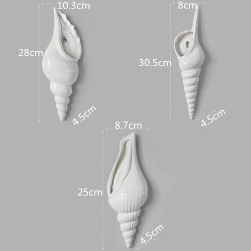 Modern Three-Dimensional Conch Shell Wall Vase For Home Bar Decoration