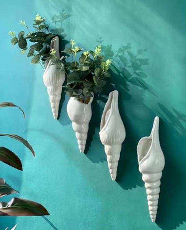 Modern Three-Dimensional Conch Shell Wall Vase For Home Bar Decoration photo review