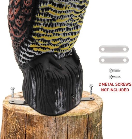 Solar Powered Owl Statue Repeller Birds for Garden Yard