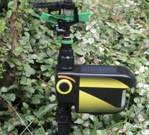 Solar Powered Animal Repellents Water Sprayer - Animal Deterrent photo review