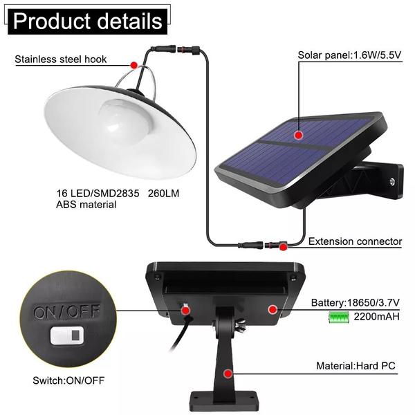 Solar-Powered Shed Light With Motion Sensor