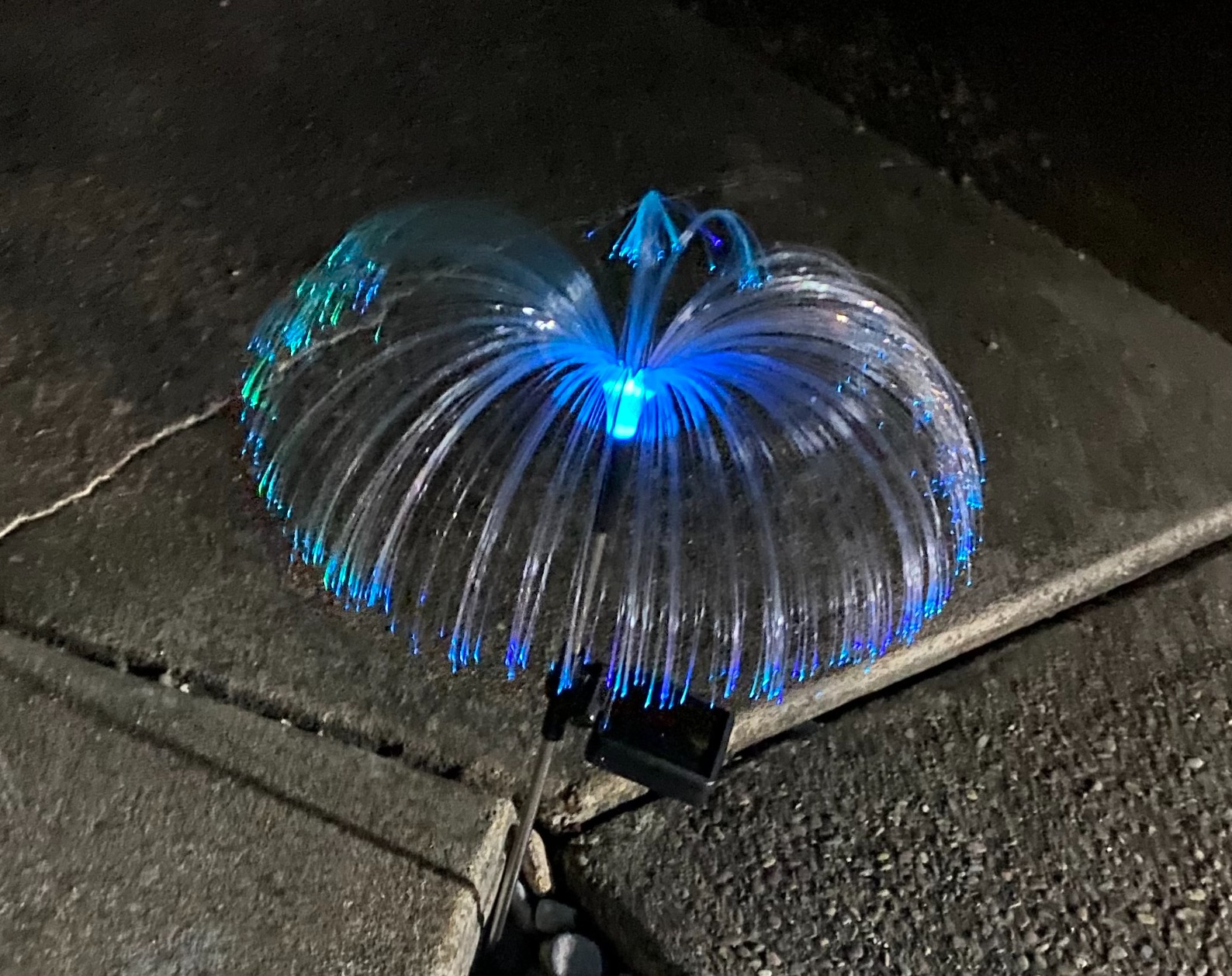Sparkly Outdoor Lights - Solar Fiber Optic Jellyfish Garden Lamp photo review