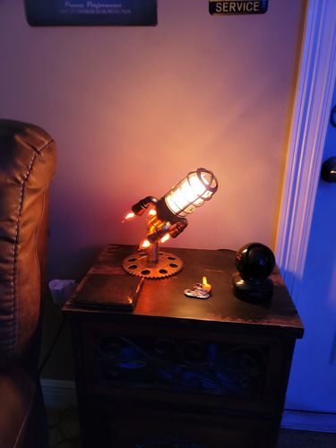 Steampunk Retro Rocket Lamp photo review