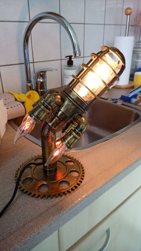 Steampunk Retro Rocket Lamp photo review