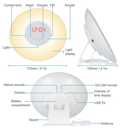 Sunrise Simulation Natural Light Alarm Clock