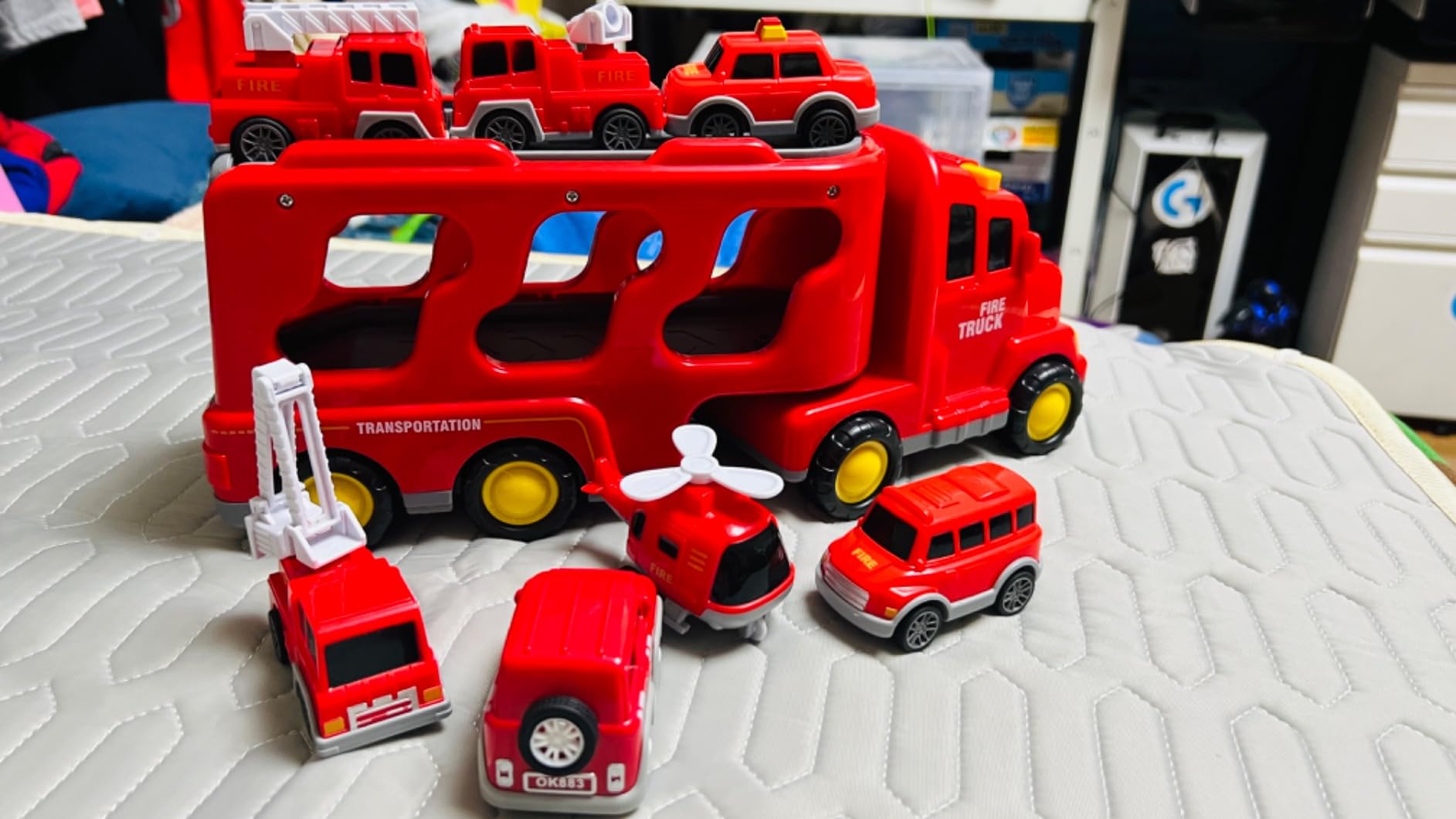 Convenient Fire Truck Toy For Children photo review