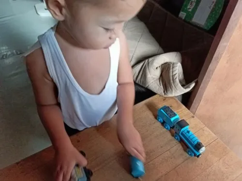 Handy Wooden Train Toys For Children photo review