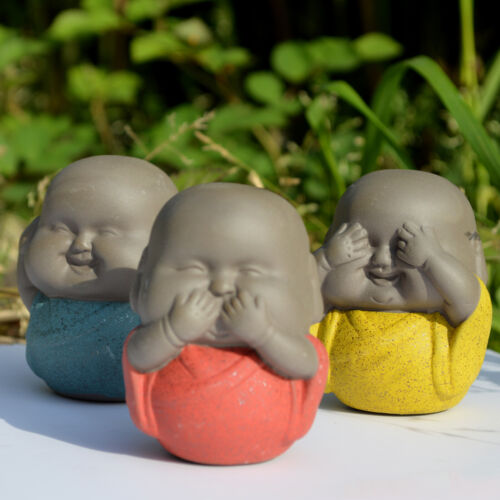 Three Wise Monks, Mini Tea Pets Three No Small Monk Decoration photo review