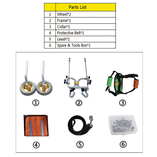 Upgraded 2-Wheel Pet Wheelchair for Handicapped Dogs