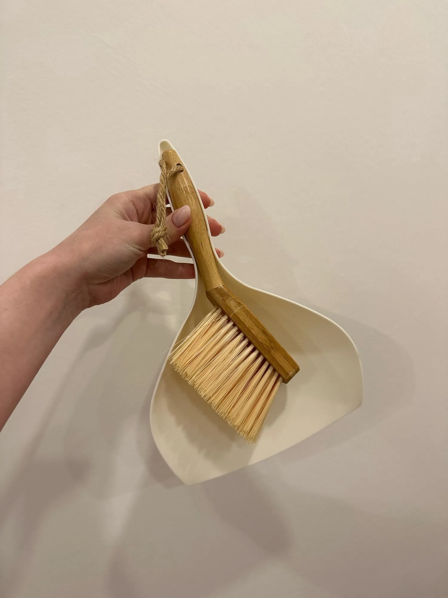 Mini Broom and Dustpan Set With Bamboo Handle photo review