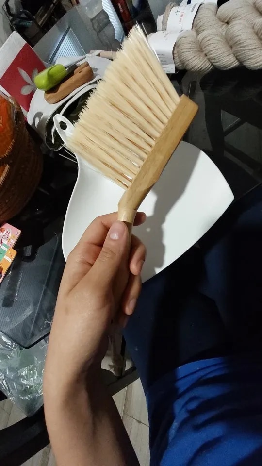 Mini Broom and Dustpan Set With Bamboo Handle photo review