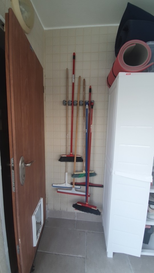 Wall-mounted multi-functional mop and broom holder photo review