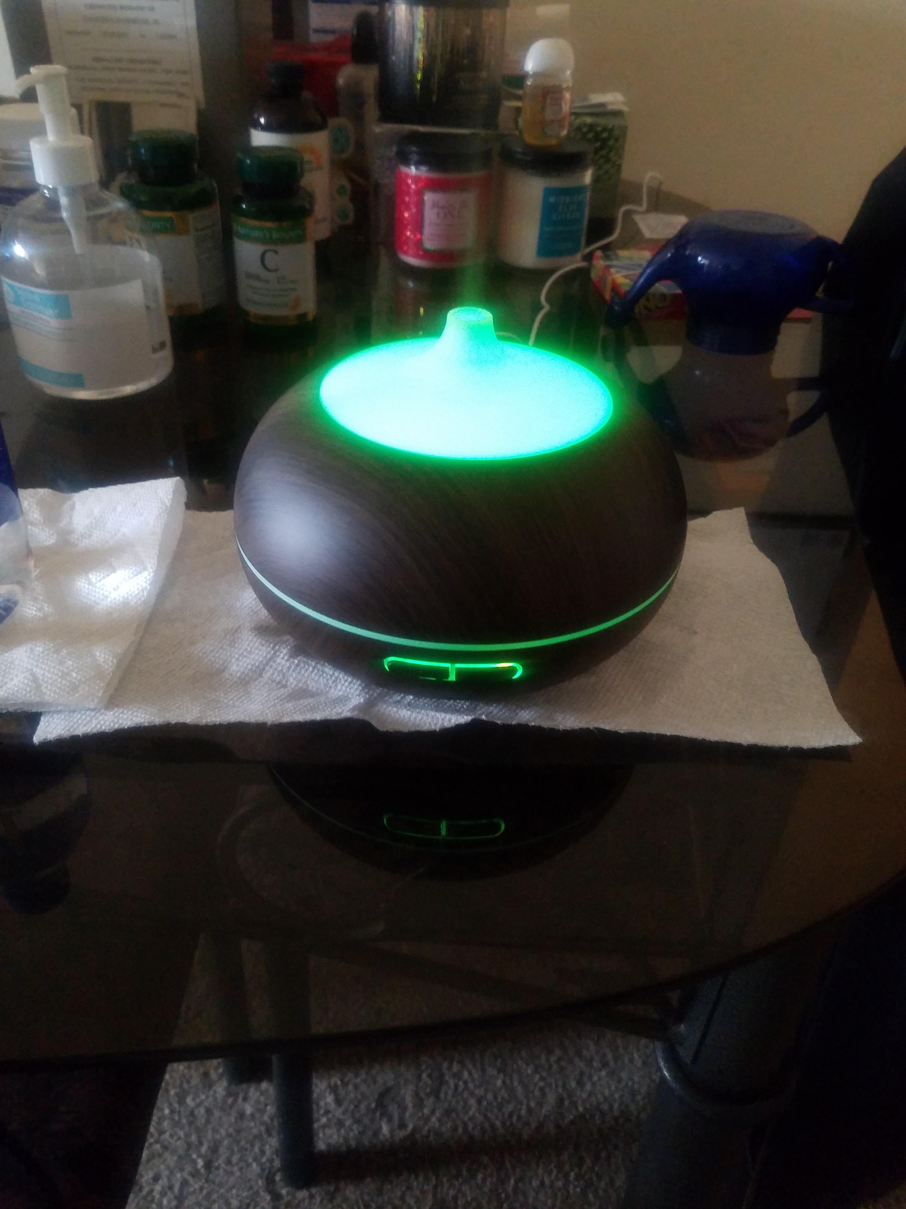 Wood Grain Aromatherapy Machine 300ML, Essential Oil Diffuser photo review
