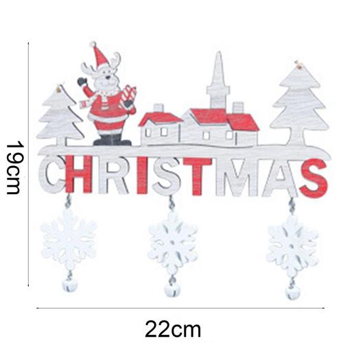 Wooden Christmas Door Hanging Ornaments For Home Decor