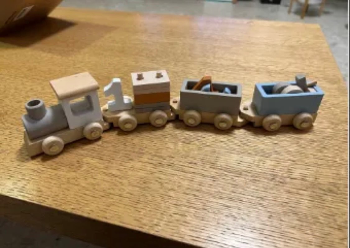 Wooden Children's Birthday Train Toy photo review