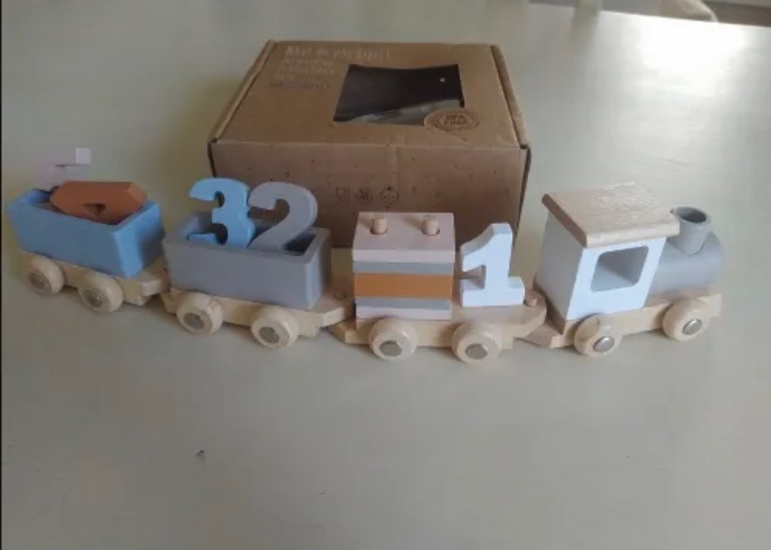 Wooden Children's Birthday Train Toy photo review